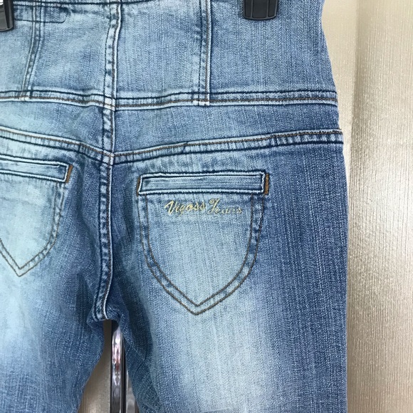 Vigoss Women’s 28 5/6 Capri Cropped Jeans High Waisted Button Fly Jeans. Y2K - Picture 2 of 11